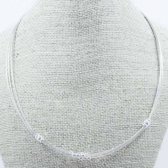 Collar tres vueltas Plata de Ley 2