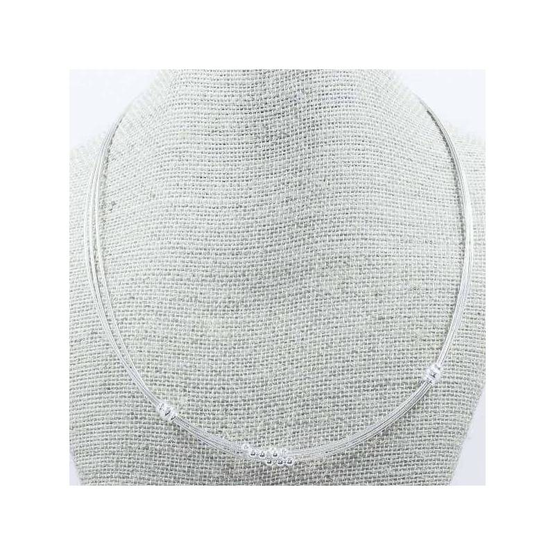 Collar tres vueltas Plata de Ley