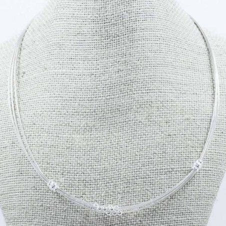 Collar tres vueltas Plata de Ley