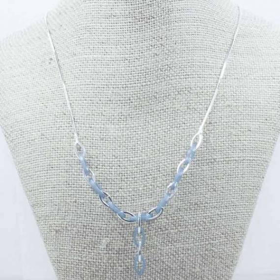 Collar eslabón oval Plata de Ley 2