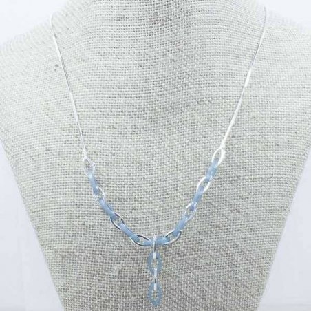 Collar eslabón oval Plata de Ley