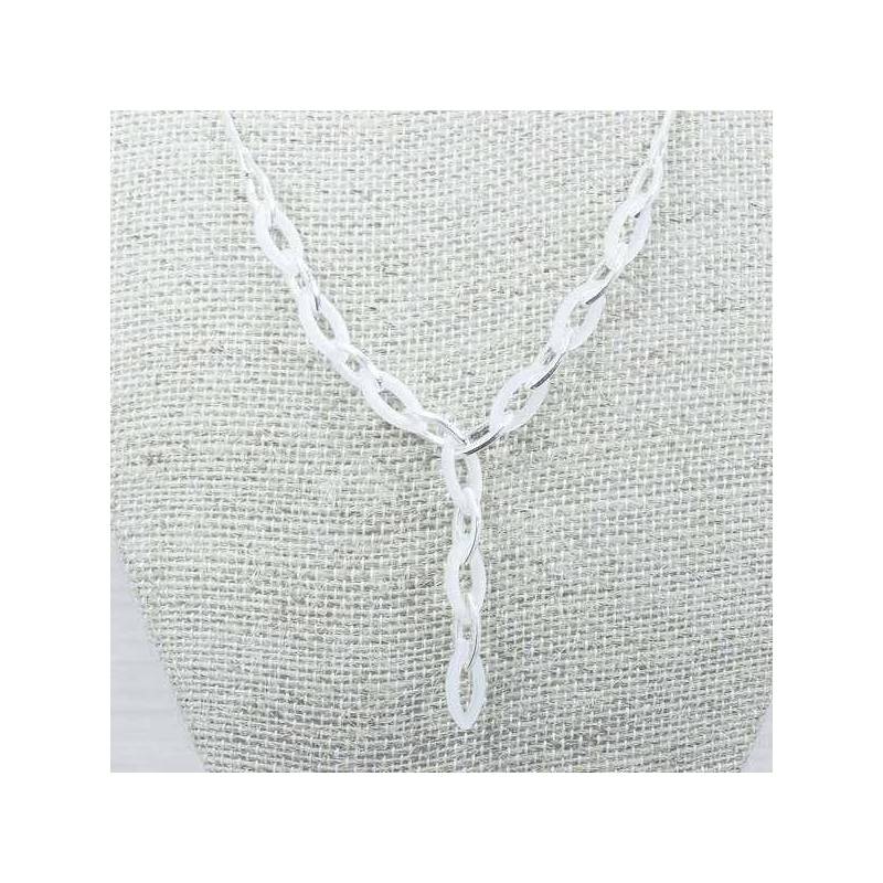 Collar eslabón oval Plata de Ley