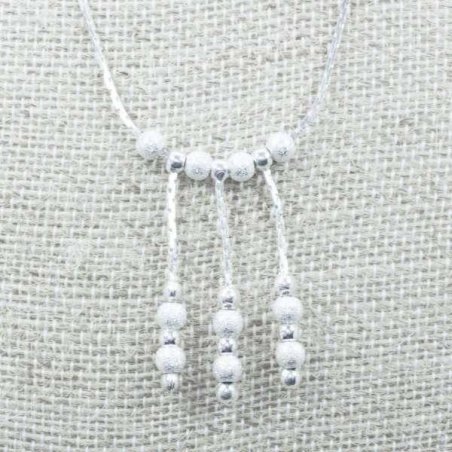 Collar bolas Plata de Ley