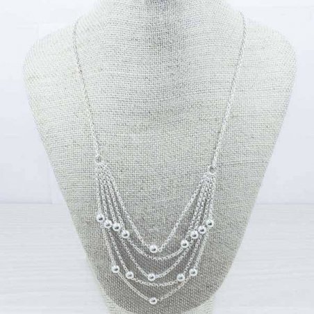 Collar cinco vueltas Plata de Ley