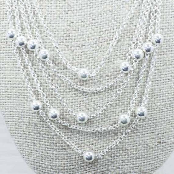 Collar cinco vueltas Plata de Ley 2