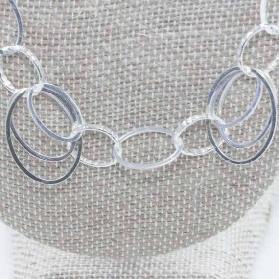 Collar eslabón triple Plata de Ley 2