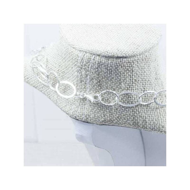 Collar eslabón triple Plata de Ley