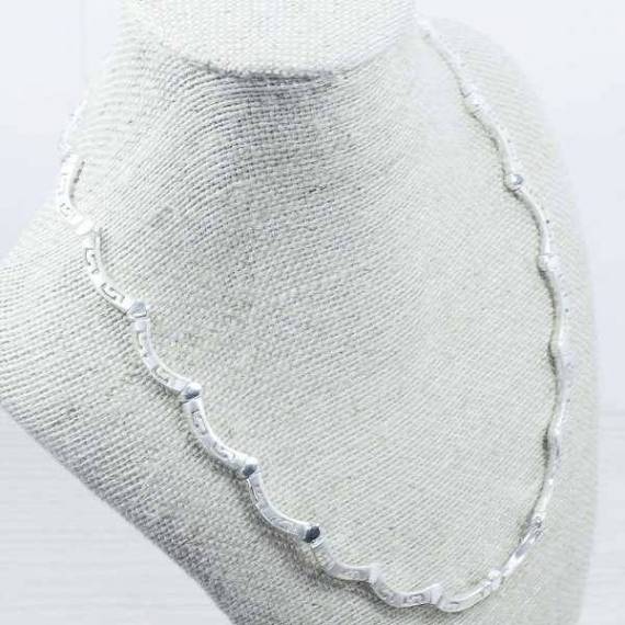 Collar greco mate Plata de Ley