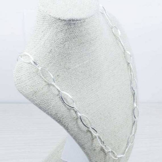Collar gran eslabón oval Plata de Ley 2