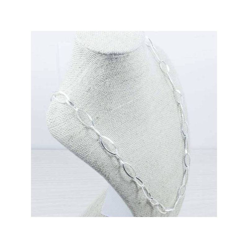 Collar gran eslabón oval Plata de Ley