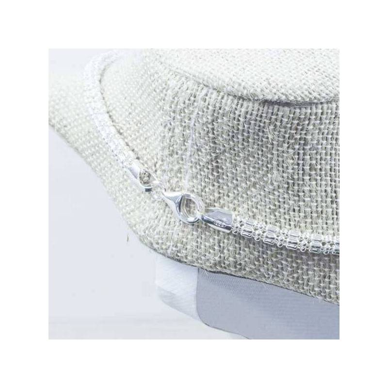 Collar 6 hileras Plata de Ley