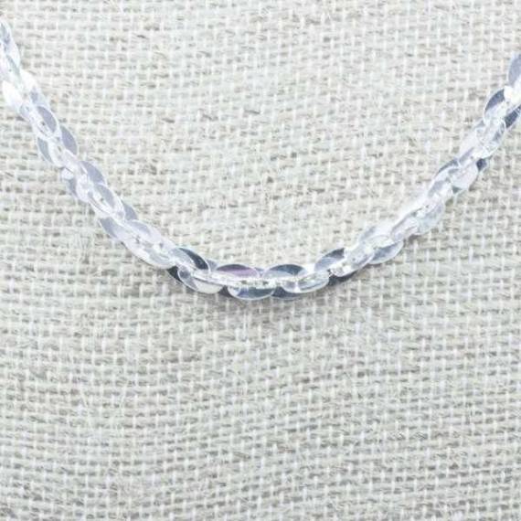 Collar diseño lentejuelas Plata de Ley 2