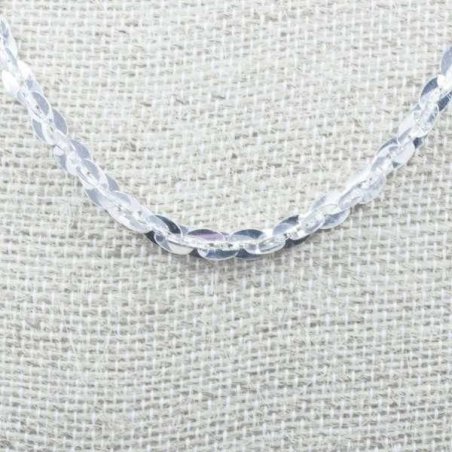 Collar diseño lentejuelas Plata de Ley