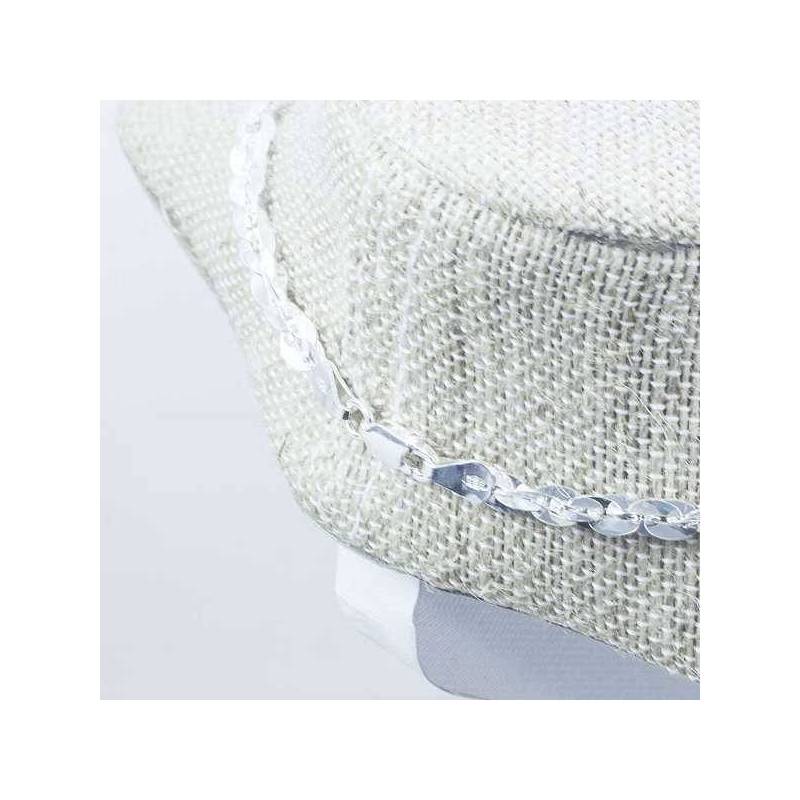 Collar diseño lentejuelas Plata de Ley