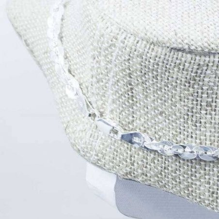 Collar diseño lentejuelas Plata de Ley