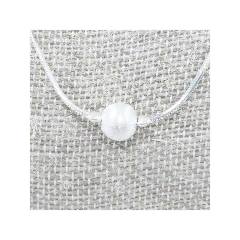 Collar largo con bolas Plata de Ley