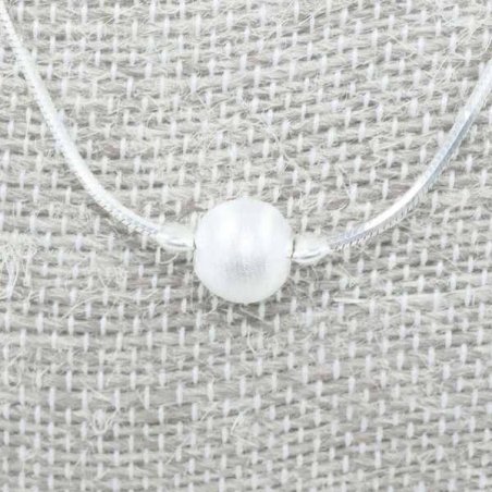 Collar largo con bolas Plata de Ley